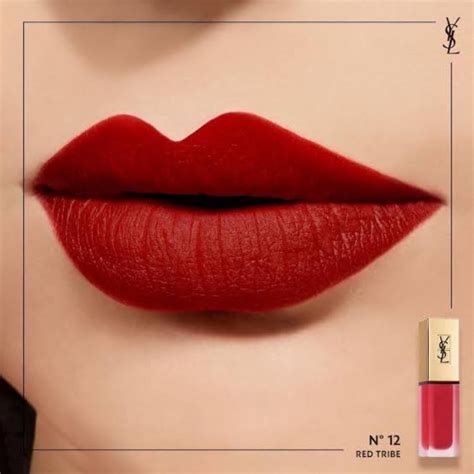 ysl red tribe swatch|YSL lip stain review.